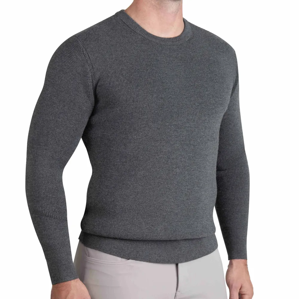 State and Liberty Heavy Knit Crewneck - Charcoal| Quarter Zips & Hoodies|Casual Long Sleeves