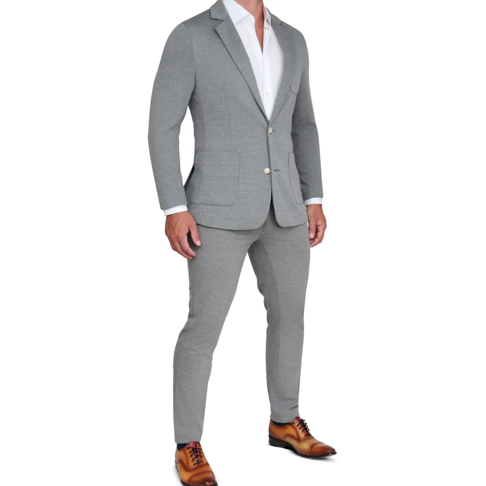 State and Liberty Knit Chino - Light Grey| Tech Chinos|Suit Pants