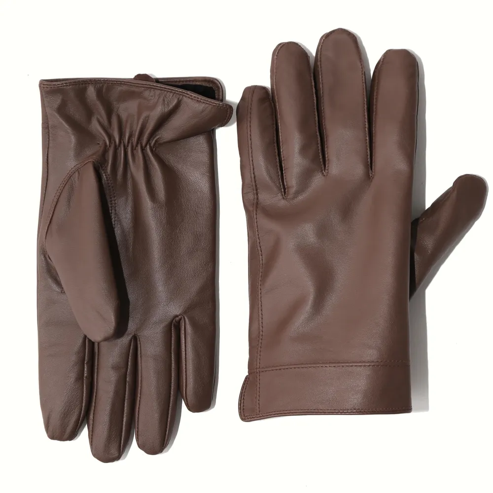 State and Liberty Leather Gloves - Dark Brown| Accessories