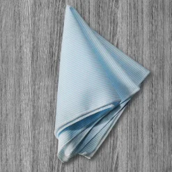 State and Liberty Pocket Square - Light Blue Pinstripe| Accessories