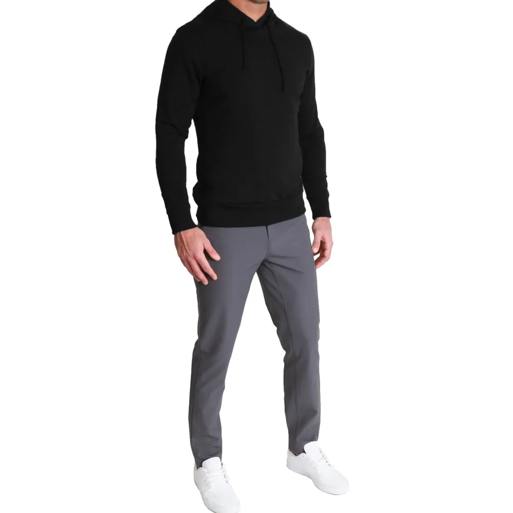 State and Liberty Solid Black Hoodie| Quarter Zips & Hoodies