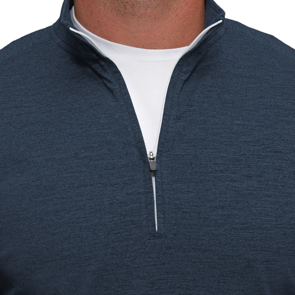 State and Liberty Tech Quarter Zip - Heathered Navy| Quarter Zips & Hoodies