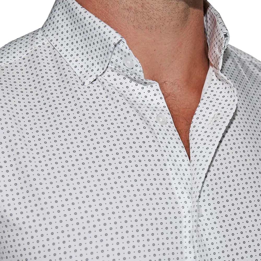 State and Liberty "The Axwell" Black Circle With Dots| T-shirts|Short Sleeve Button Downs