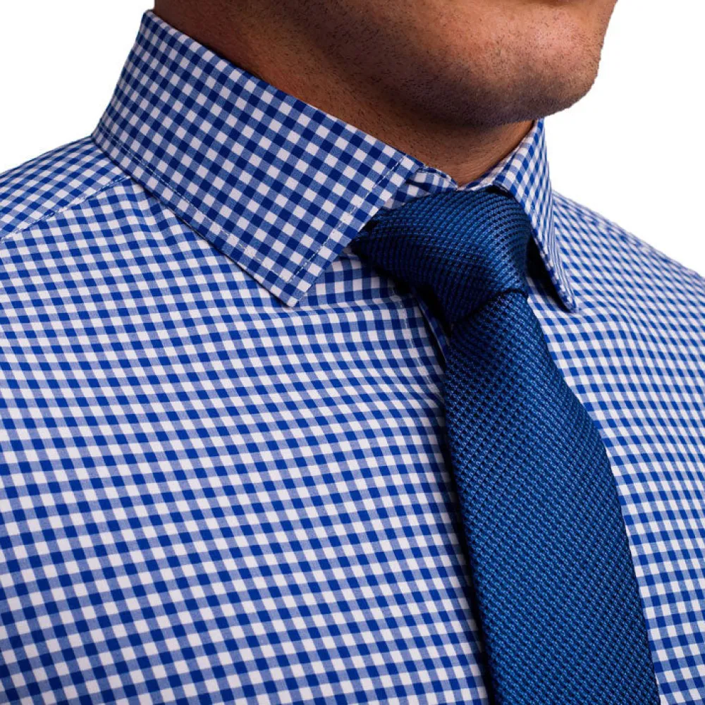 State and Liberty "The Bonino" Blue Gingham| Dress Shirts
