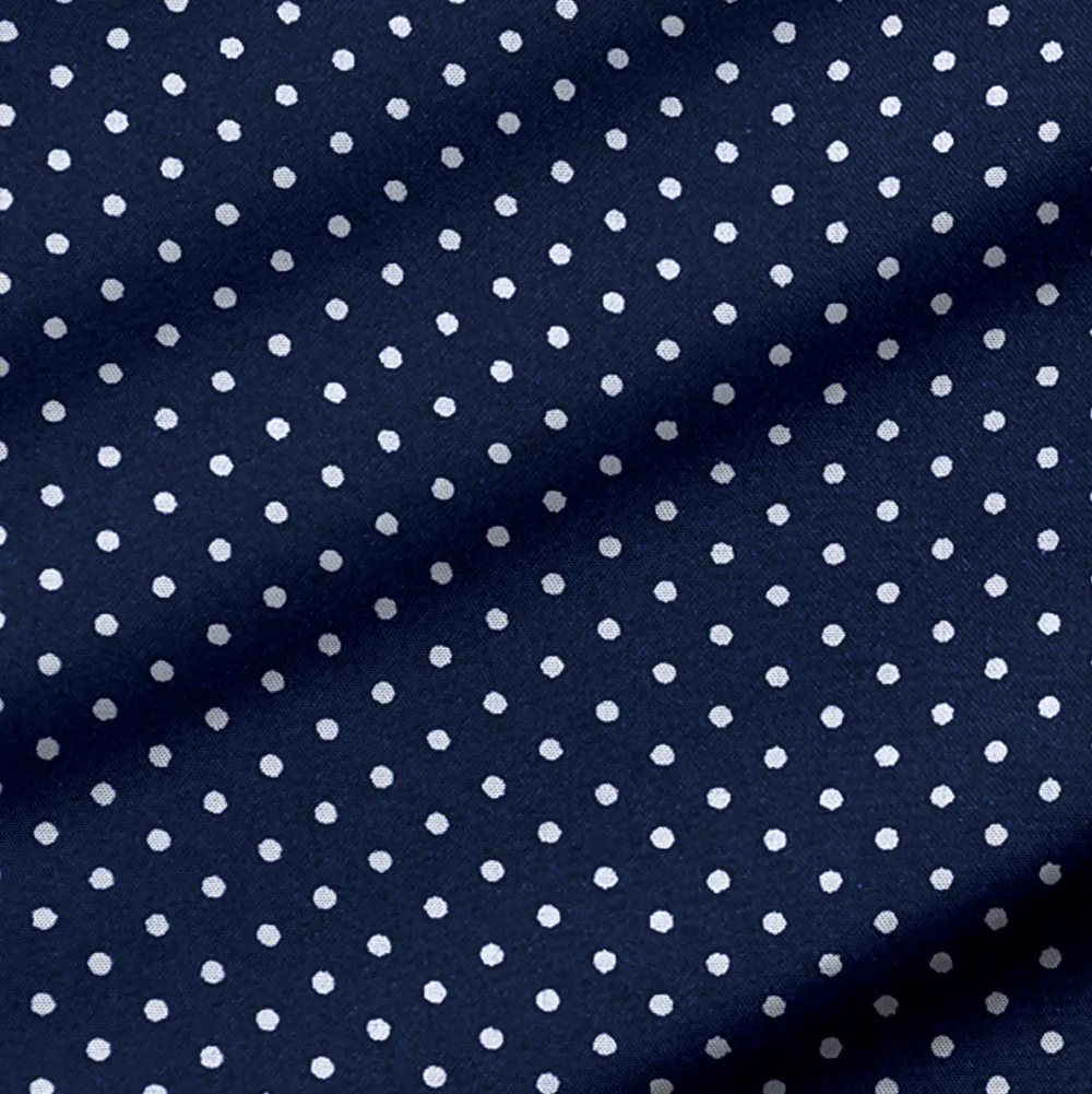 State and Liberty "The Boylston" Navy with White Polka Dots| Dress Shirts