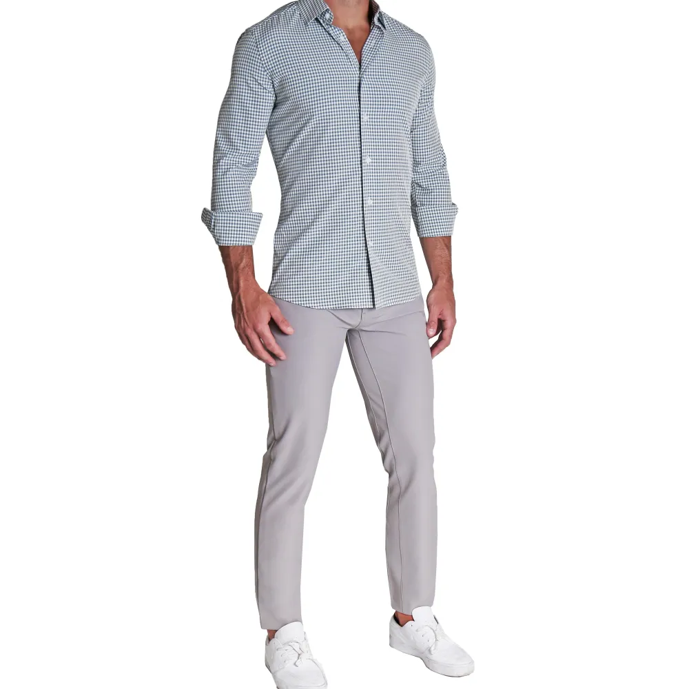 State and Liberty "The Chaney" Forest Green Gingham| Dress Shirts