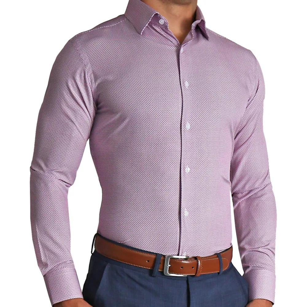 State and Liberty "The Cullinan" Purple Diamond Print| Dress Shirts