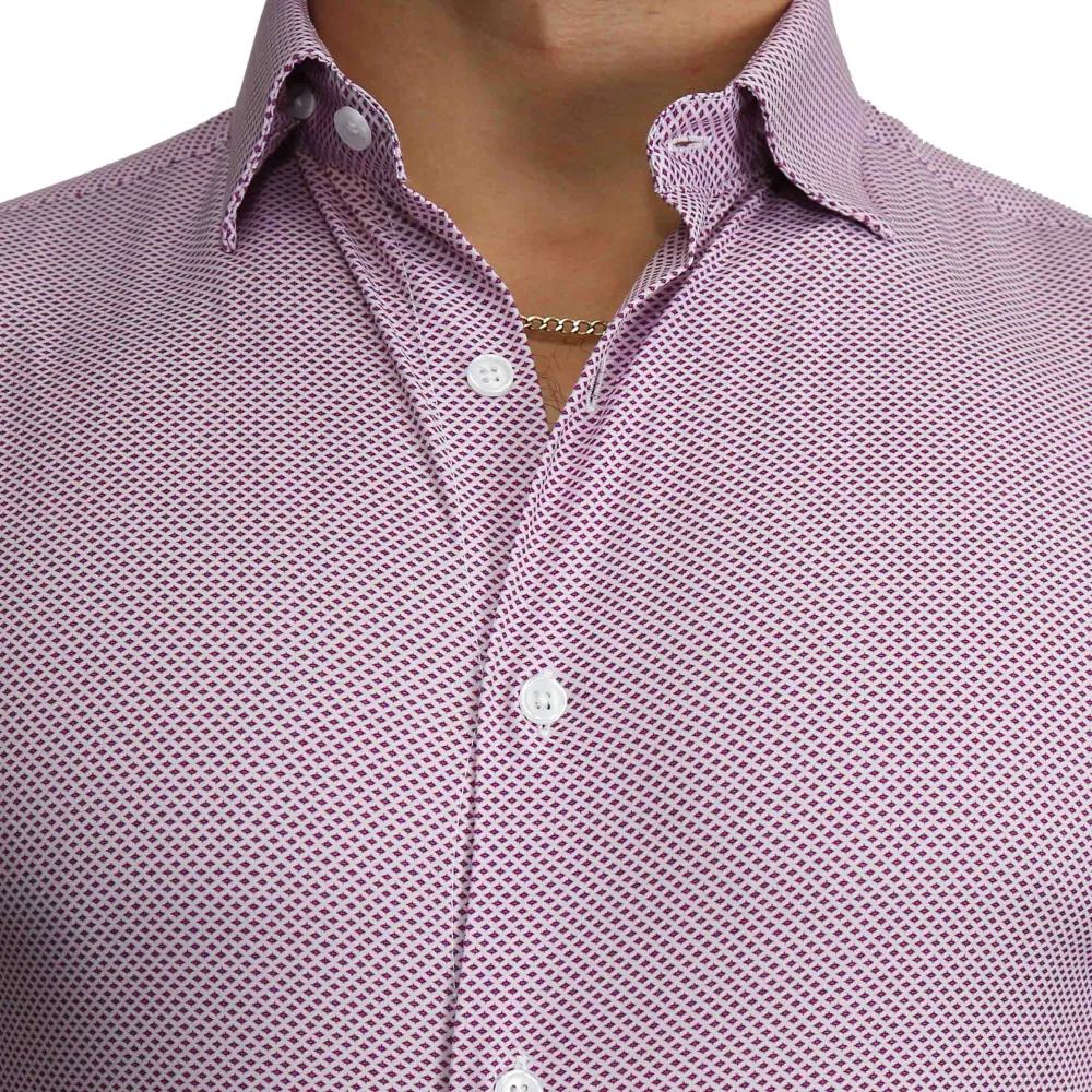 State and Liberty "The Cullinan" Purple Diamond Print| Dress Shirts