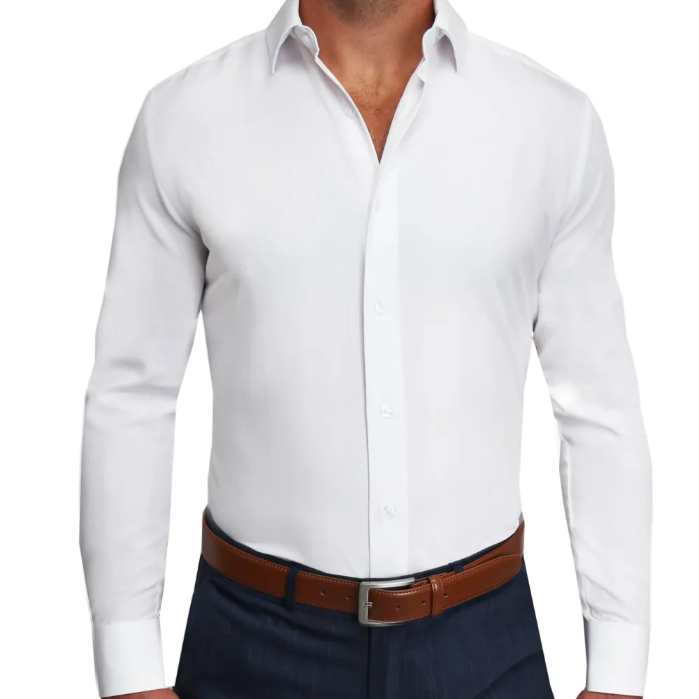 State and Liberty "The Everest" Winter-Weight Solid White| Dress Shirts