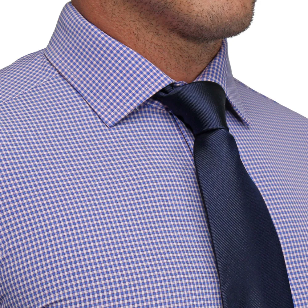 State and Liberty "The Hopkins" Navy and Pink Mini Check| Dress Shirts