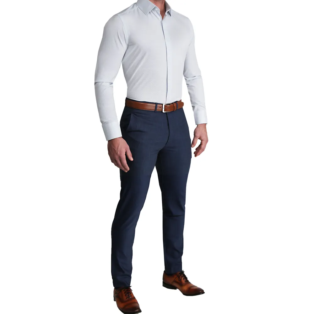 State and Liberty "The Jameson" Mini Navy Dot Print| Dress Shirts