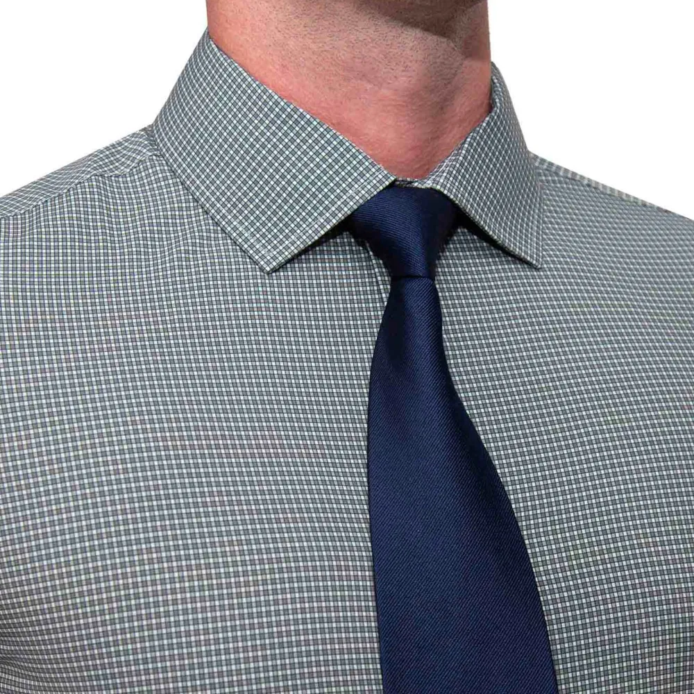State and Liberty "The La Porta" Green, White, & Black Mini Double Check| Dress Shirts