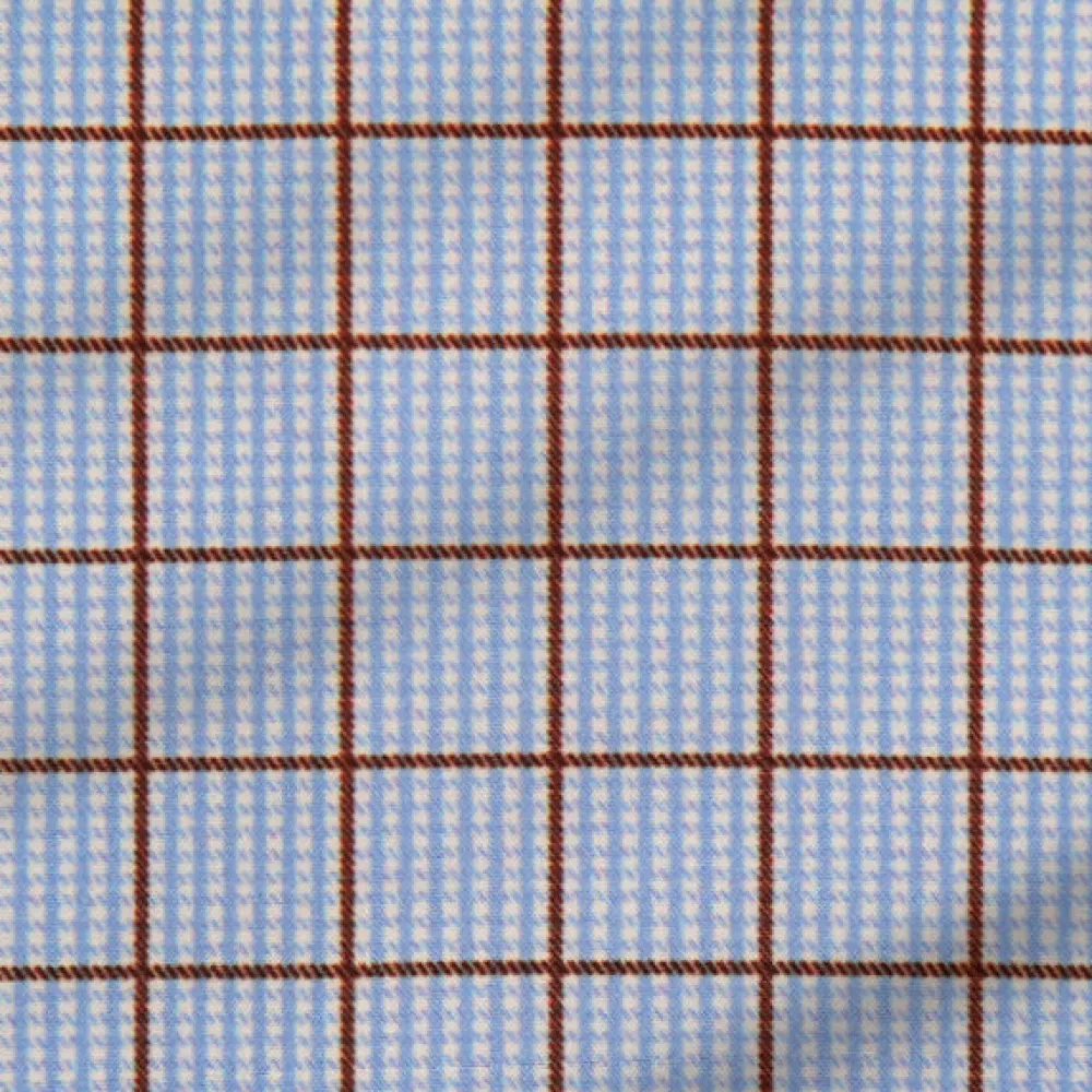 State and Liberty "The Marcus" Brown, White, & Light Blue Windowpane| Dress Shirts