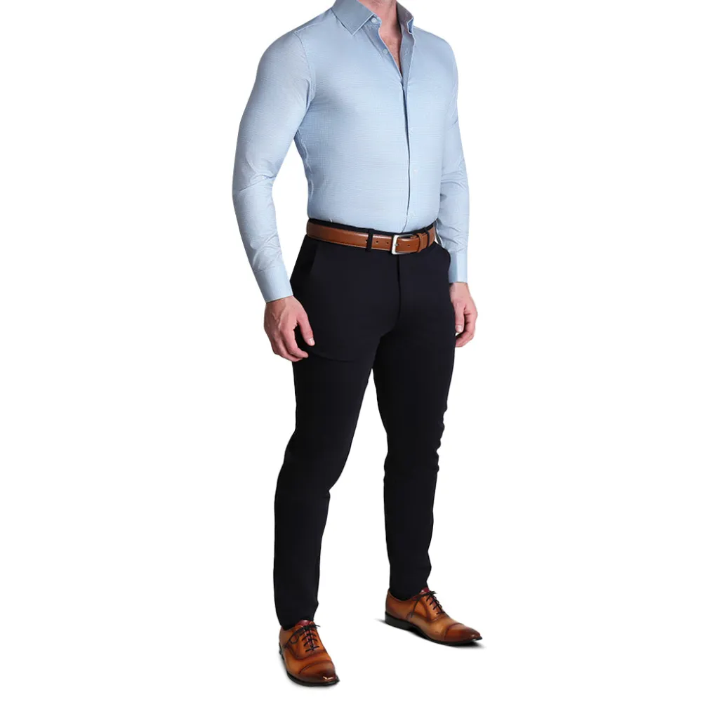 State and Liberty "The Niko" Blue Mini Lock| Dress Shirts