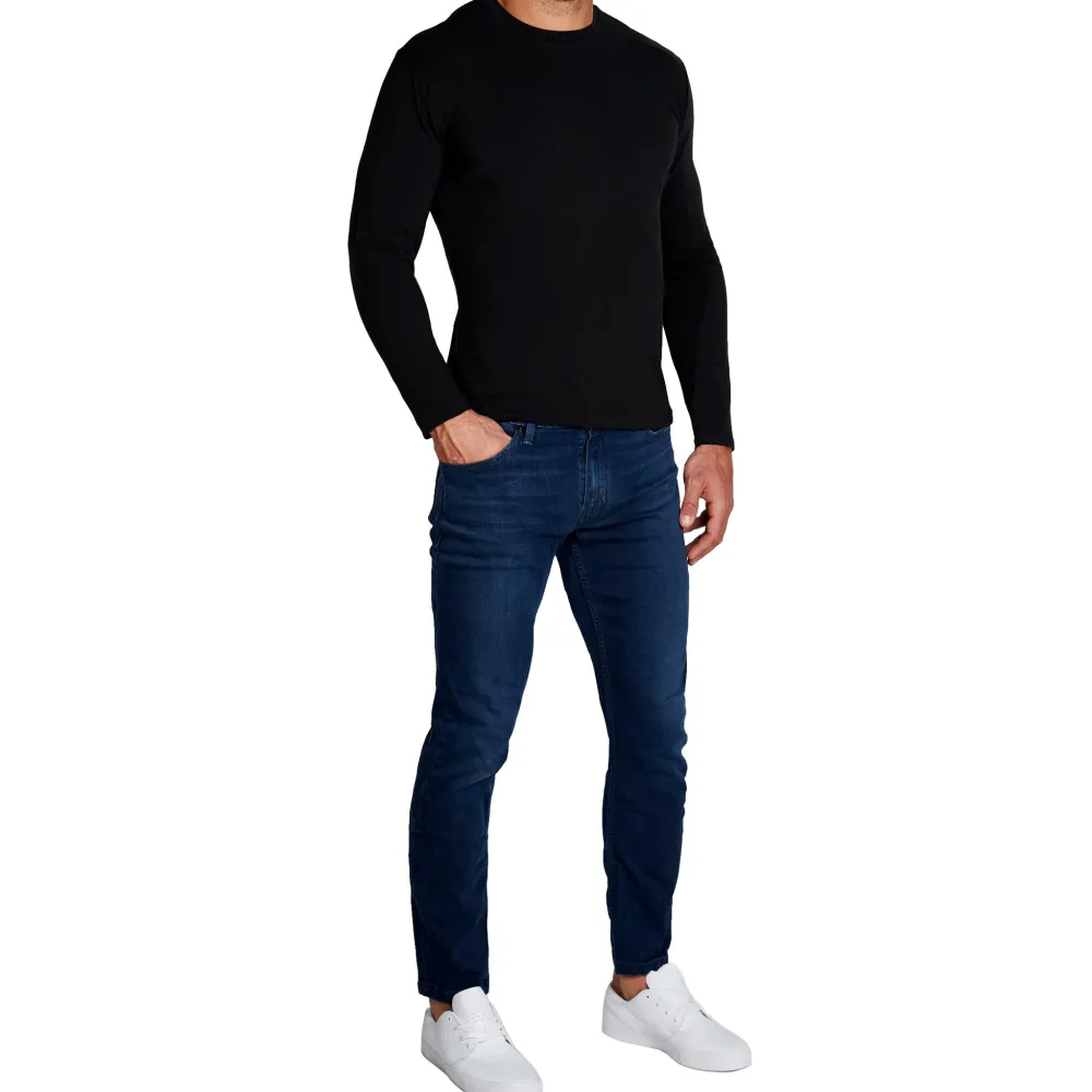 State and Liberty "The Riley" Black Long Sleeve Crewneck| Casual Long Sleeves