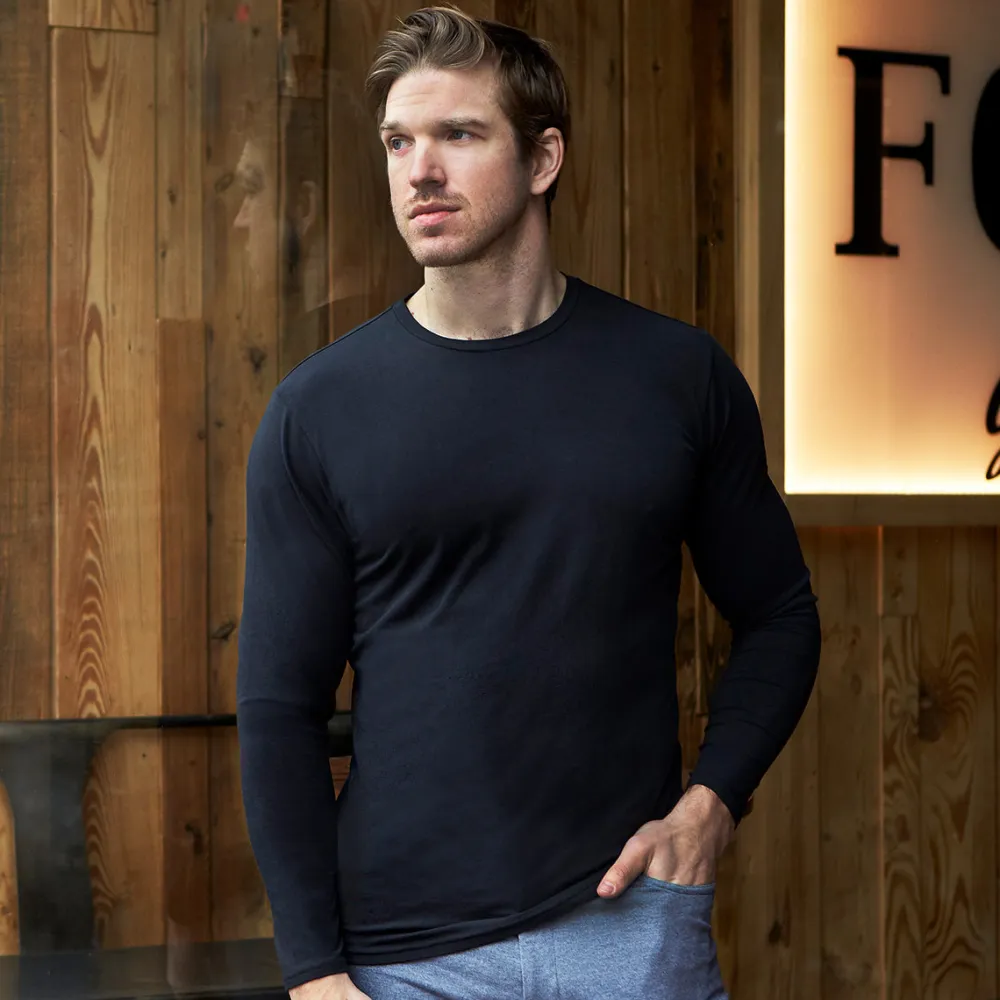 State and Liberty "The Riley" Black Long Sleeve Crewneck| Casual Long Sleeves
