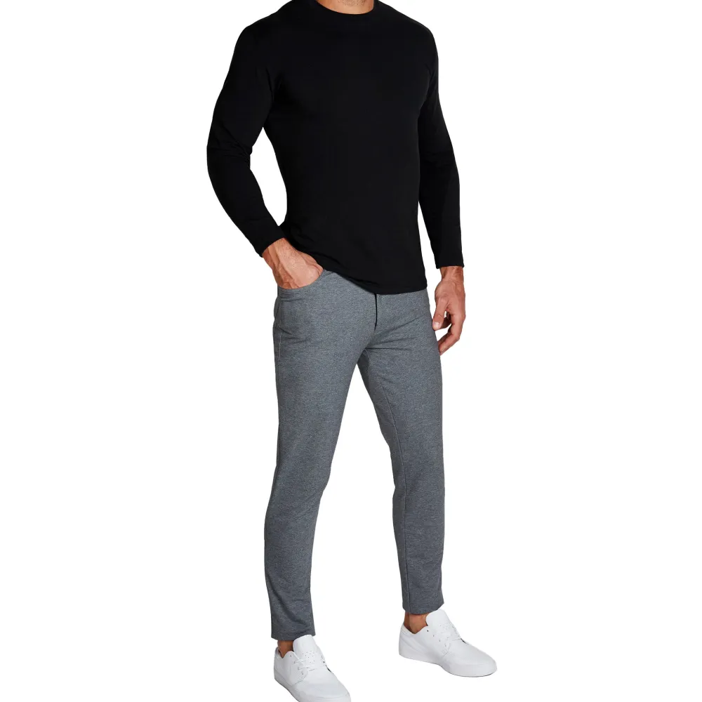 State and Liberty "The Riley" Black Long Sleeve Crewneck| Casual Long Sleeves
