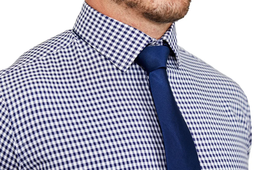 State and Liberty "The Rooney" Navy Gingham| Dress Shirts