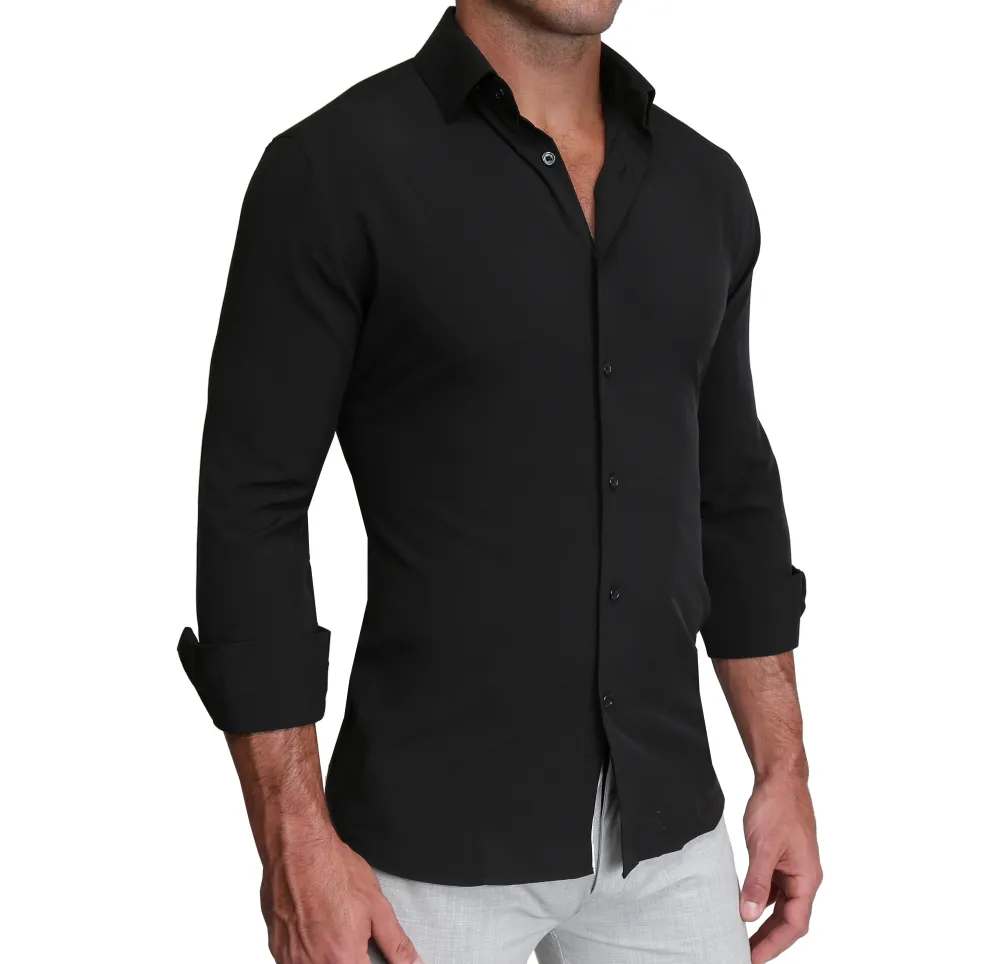 State and Liberty "The Von" Solid Black| Dress Shirts