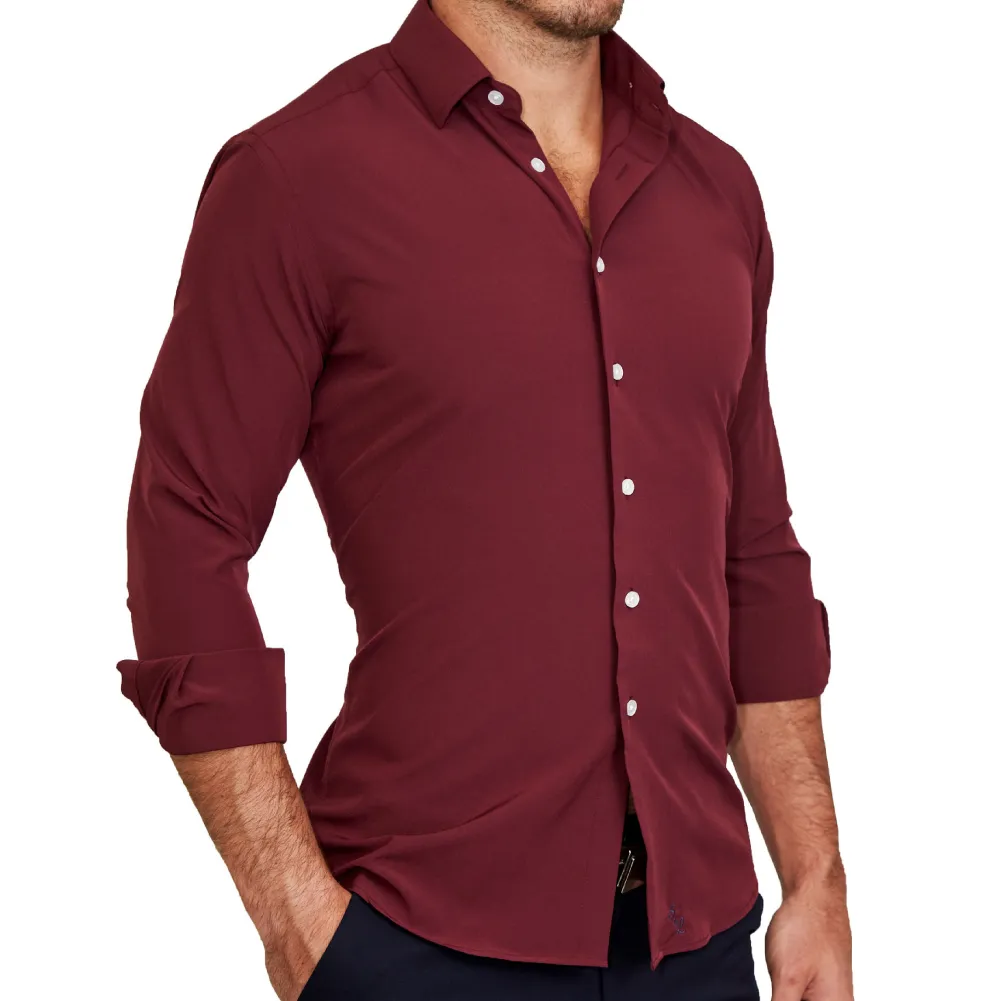 State and Liberty "The Ward" Solid Maroon| Dress Shirts