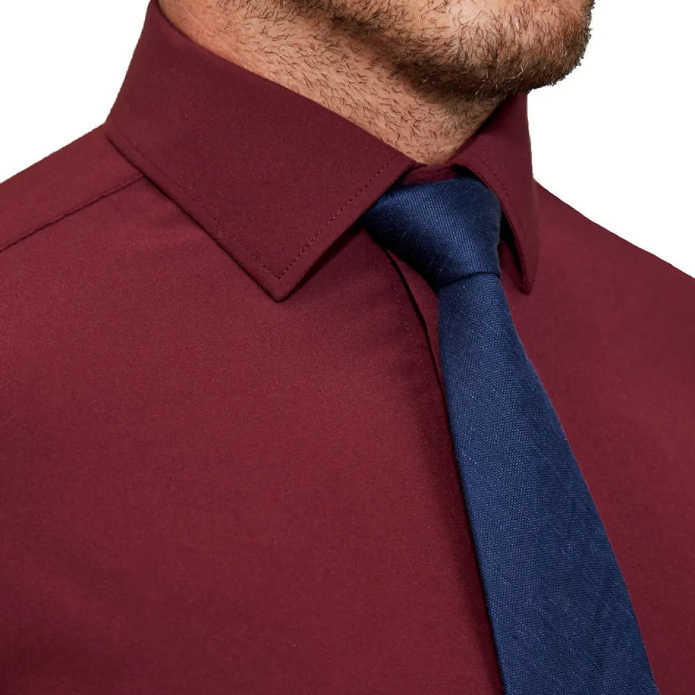 State and Liberty "The Ward" Solid Maroon| Dress Shirts