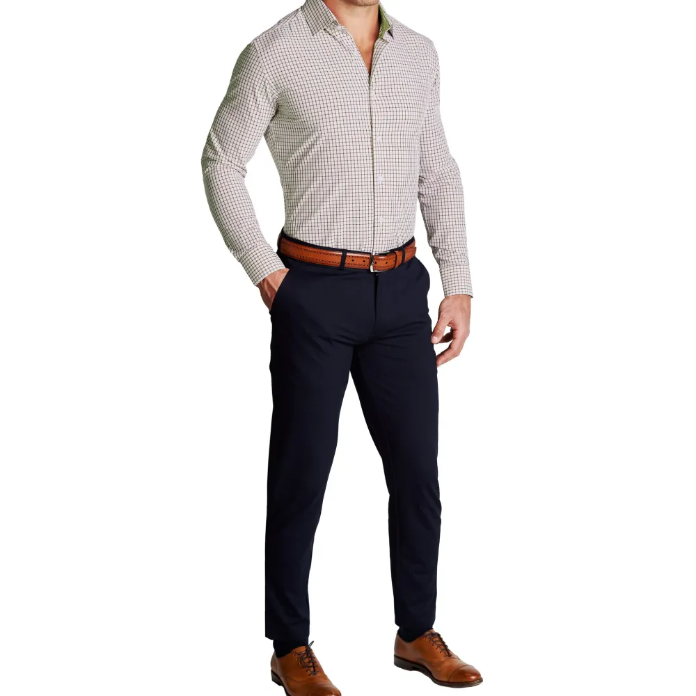 State and Liberty "The Wilson" Brown Windowpane| Dress Shirts