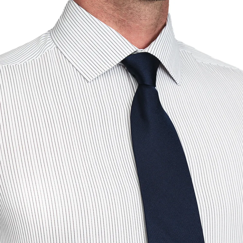 State and Liberty "The Wylder" Charcoal Chalked Pinstripe| Dress Shirts